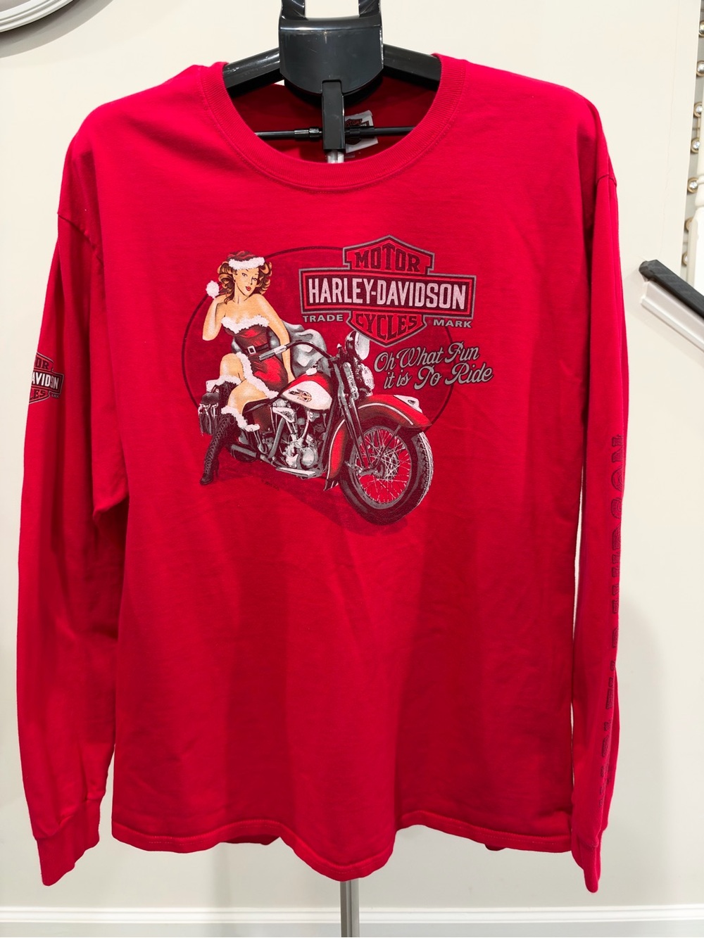 Harley-Davidson Men’s Red holiday Long-Sleeve valley forge Shirt XL